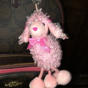 Pinky poo beanie Ty Poodle Keychain Plush makes perfect bag charm pocketbook